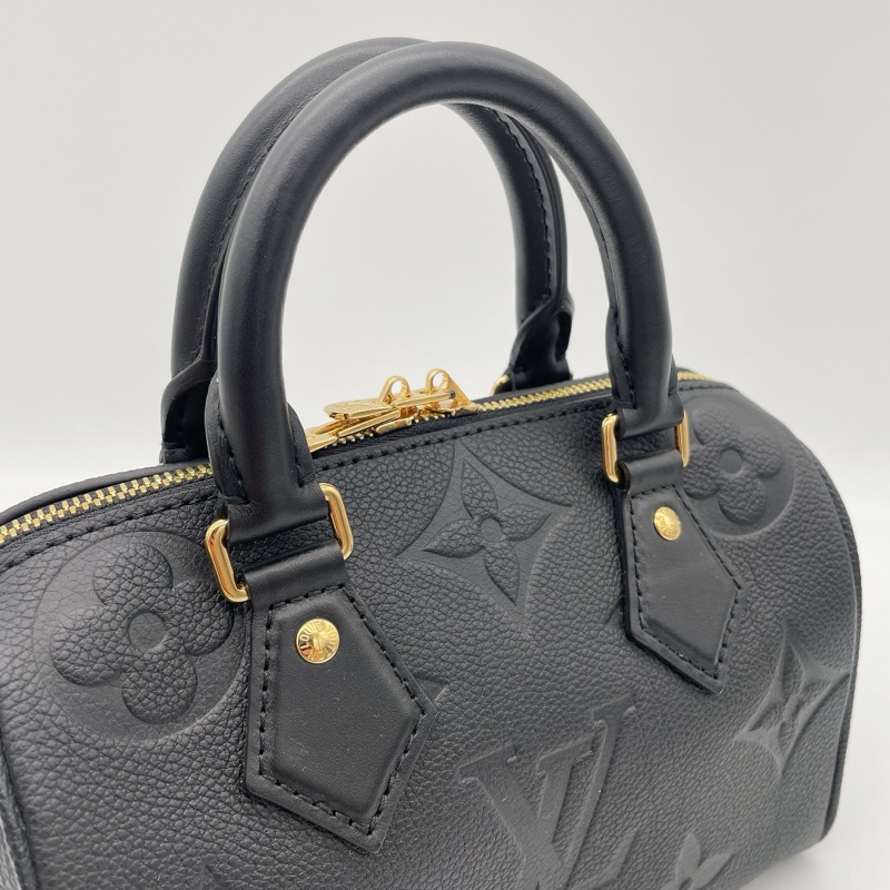 LV黑牛皮LOGO壓紋 SPEEDY 20-16