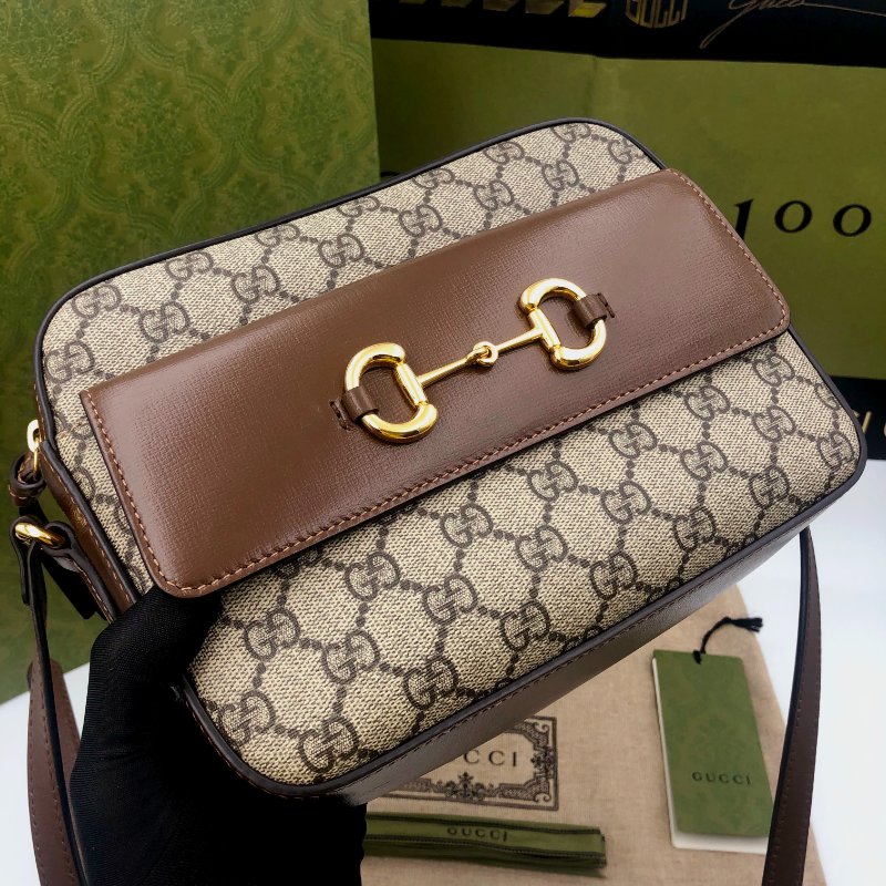 【狀態佳】GUCCI Horsebit 1955系列,經典馬銜扣雙G帆布側背包,單肩包,逛街包,隨身包,二手真品,正品,現貨,免運-2