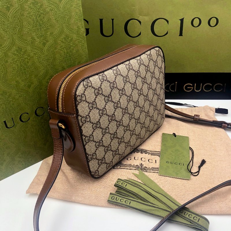 【狀態佳】GUCCI Horsebit 1955系列,經典馬銜扣雙G帆布側背包,單肩包,逛街包,隨身包,二手真品,正品,現貨,免運-4