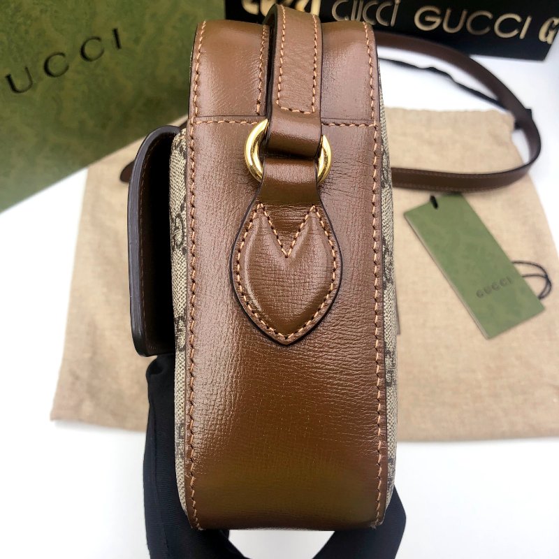 【狀態佳】GUCCI Horsebit 1955系列,經典馬銜扣雙G帆布側背包,單肩包,逛街包,隨身包,二手真品,正品,現貨,免運-9