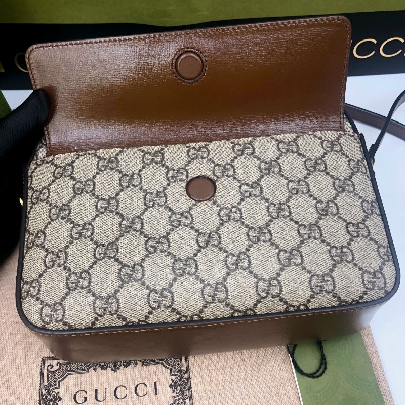 【狀態佳】GUCCI Horsebit 1955系列,經典馬銜扣雙G帆布側背包,單肩包,逛街包,隨身包,二手真品,正品,現貨,免運-11