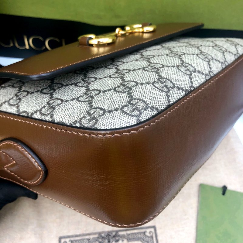 【狀態佳】GUCCI Horsebit 1955系列,經典馬銜扣雙G帆布側背包,單肩包,逛街包,隨身包,二手真品,正品,現貨,免運-18