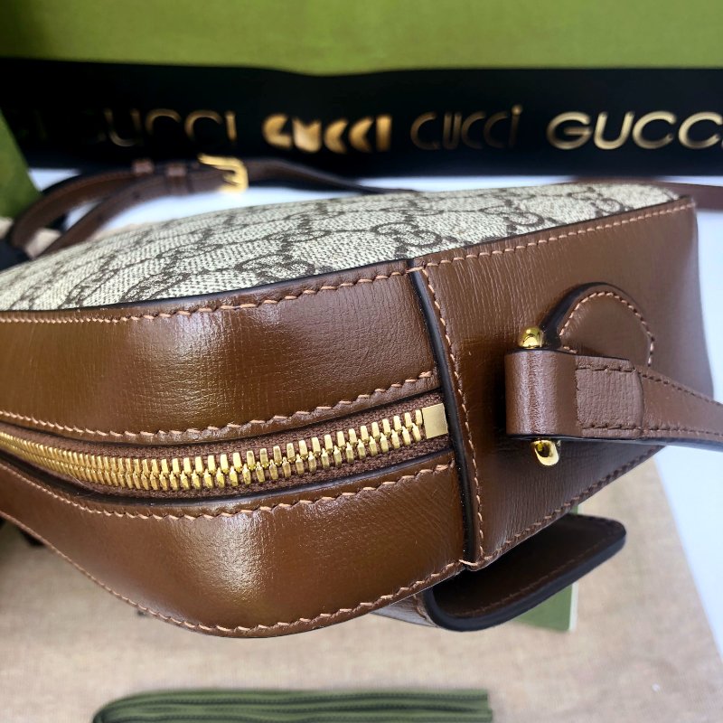 【狀態佳】GUCCI Horsebit 1955系列,經典馬銜扣雙G帆布側背包,單肩包,逛街包,隨身包,二手真品,正品,現貨,免運-23