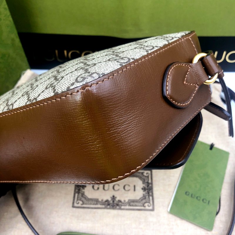 【狀態佳】GUCCI Horsebit 1955系列,經典馬銜扣雙G帆布側背包,單肩包,逛街包,隨身包,二手真品,正品,現貨,免運-25