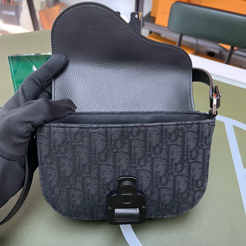 Dior 新款 2024 黑色老花 馬鞍包 郵差包 男女通用🖤-8