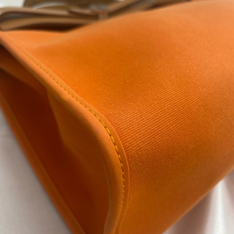 Hermes 愛馬仕 Herbag 31 橙色/焦糖色牛皮-7