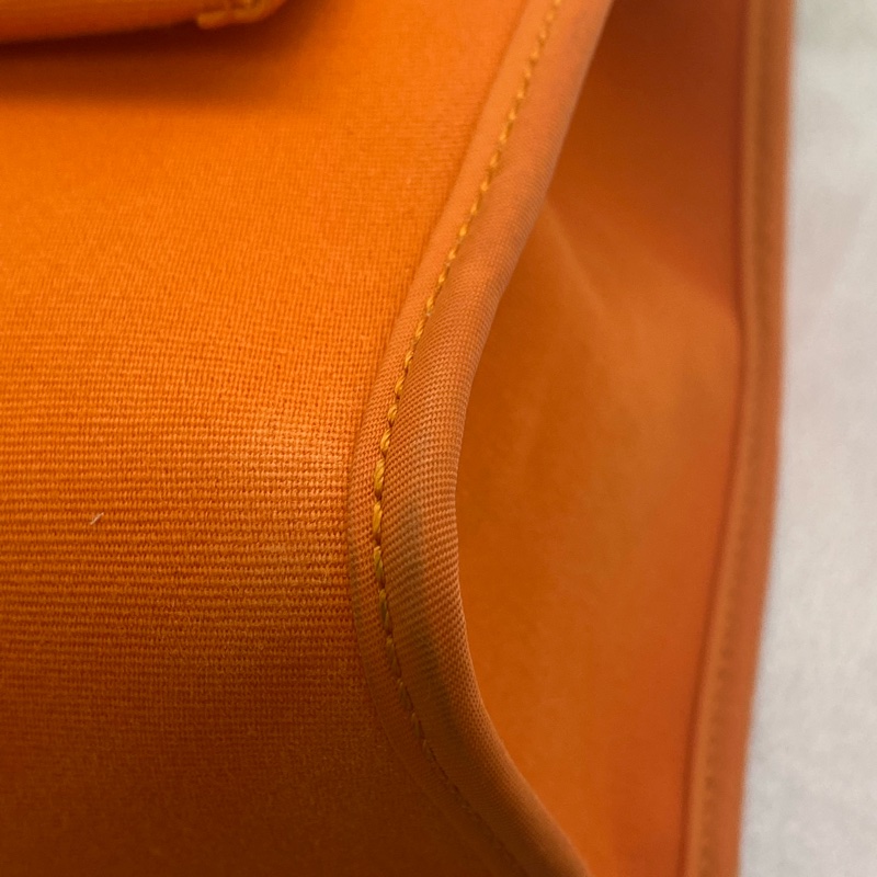 Hermes 愛馬仕 Herbag 31 橙色/焦糖色牛皮-10