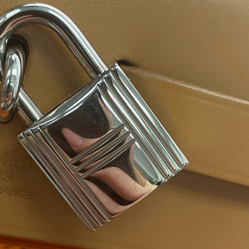 Hermes 愛馬仕 Herbag 31 橙色/焦糖色牛皮-13