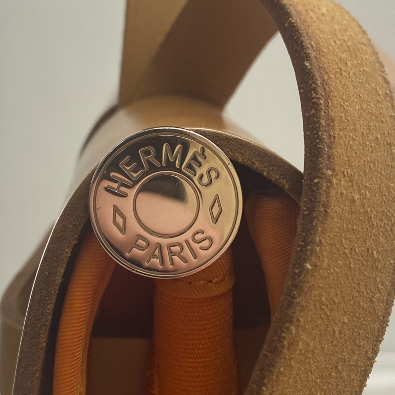 Hermes 愛馬仕 Herbag 31 橙色/焦糖色牛皮-16