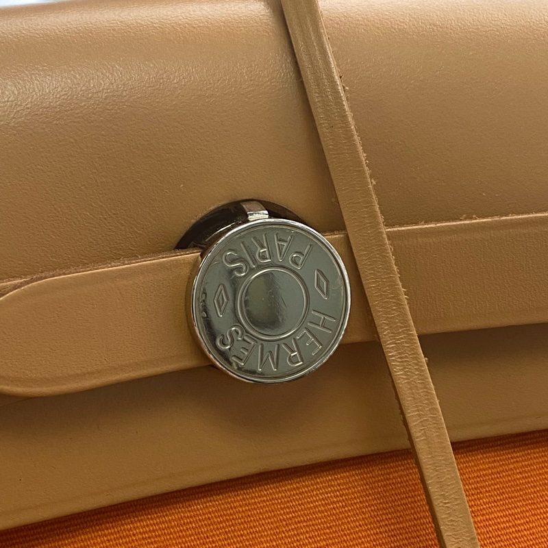 Hermes 愛馬仕 Herbag 31 橙色/焦糖色牛皮-17