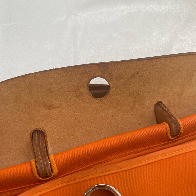 Hermes 愛馬仕 Herbag 31 橙色/焦糖色牛皮-26