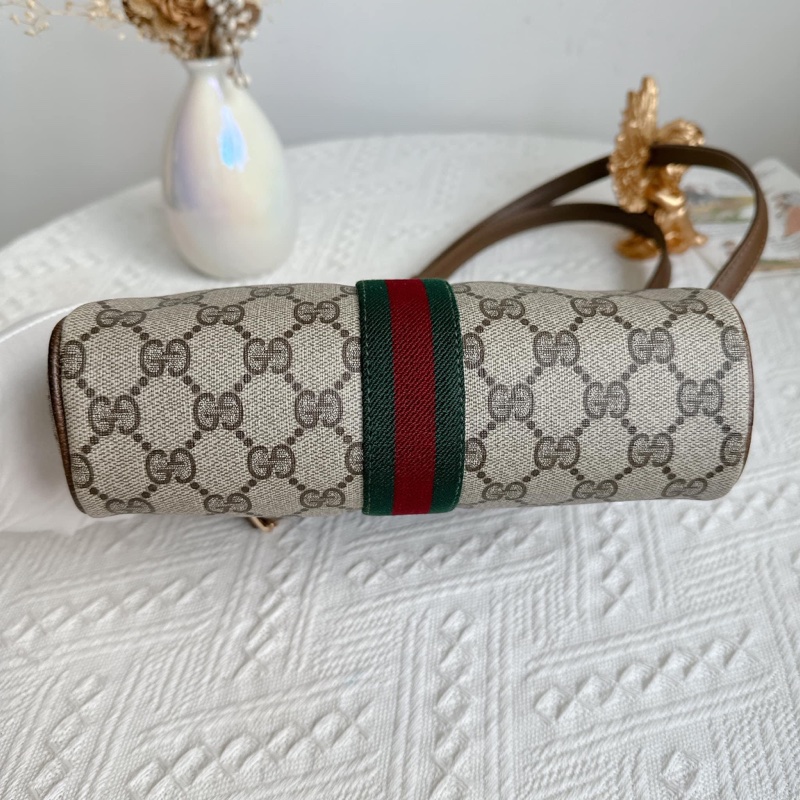衝評價降價出Gucci 經典GG老花紅綠條紋包-10