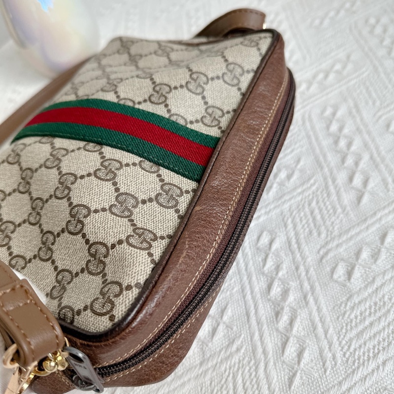 衝評價降價出Gucci 經典GG老花紅綠條紋包-20