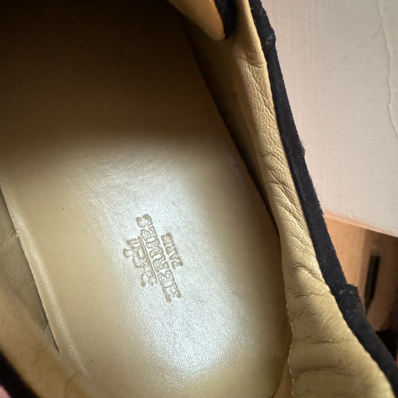 Hermes 絕版翅膀 麂皮 帆布鞋-7