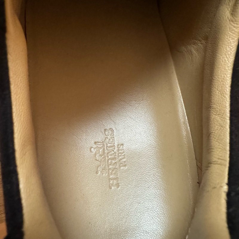 Hermes 絕版翅膀 麂皮 帆布鞋-10