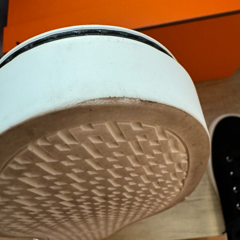 Hermes 絕版翅膀 麂皮 帆布鞋-16