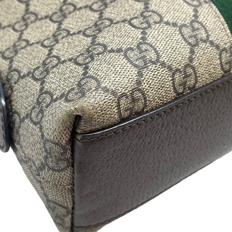 GUCCI OPHIDIA GG LOGO 經典綠紅綠織帶斜背貝殼斜側包精品時尚-24