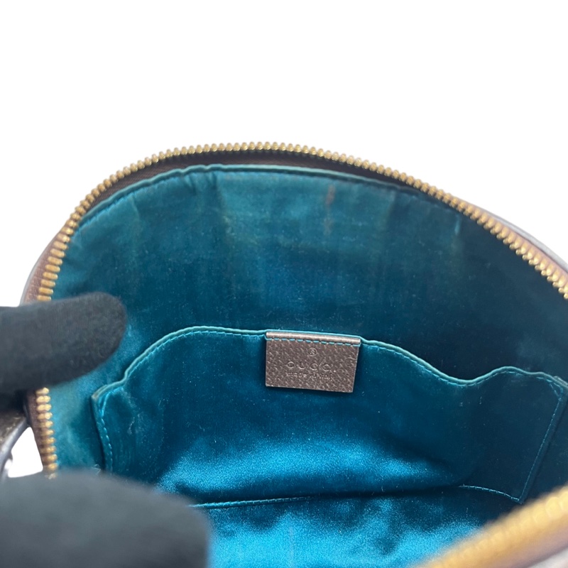 GUCCI OPHIDIA GG LOGO 經典綠紅綠織帶斜背貝殼斜側包精品時尚-29