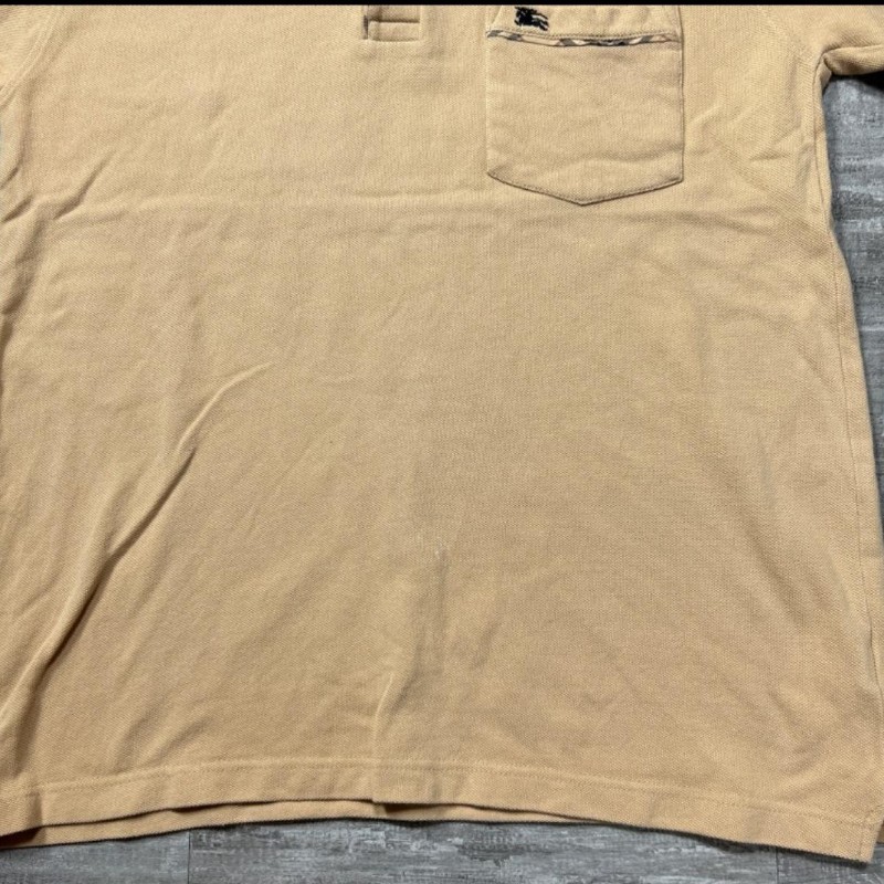 英國製造 BURBERRY 博柏利 London Nova 格紋 Polo 衫 卡其色-3