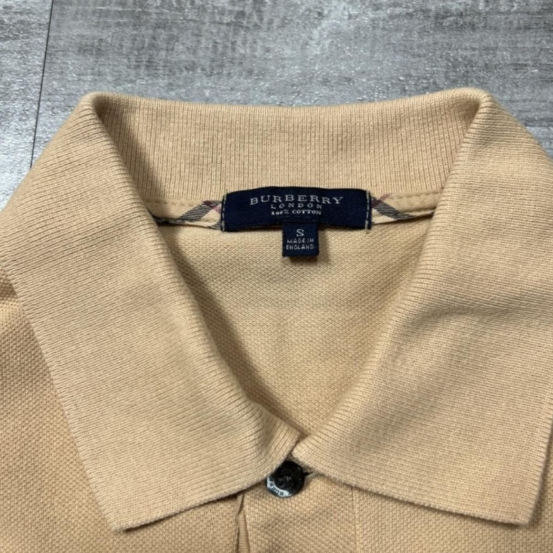 英國製造 BURBERRY 博柏利 London Nova 格紋 Polo 衫 卡其色-7