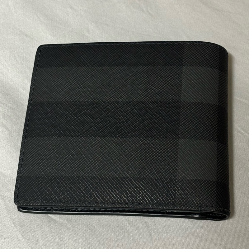 burberry 經典格紋帆布零錢袋對開短夾-2