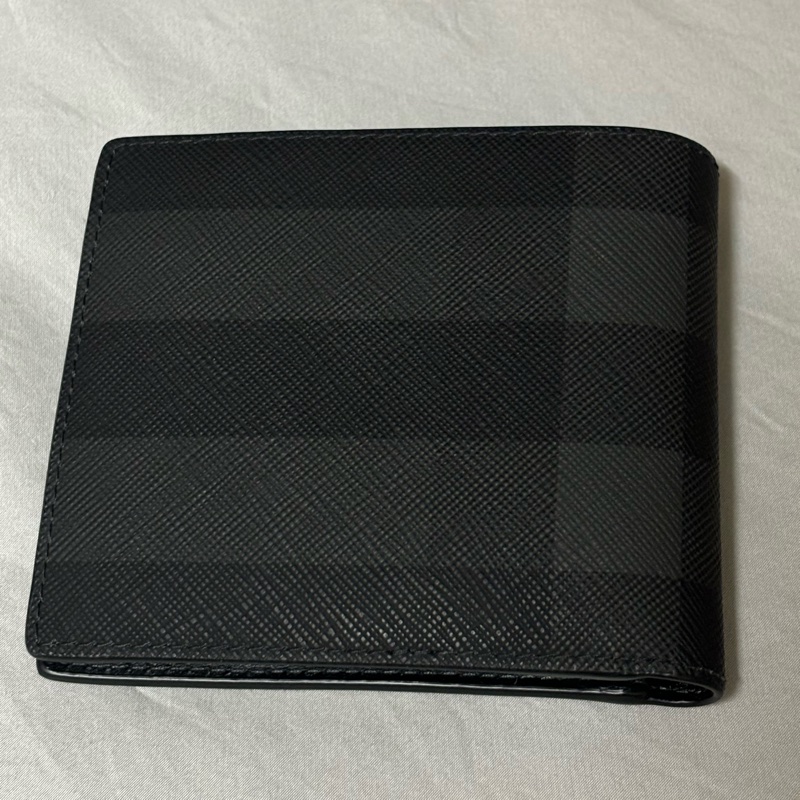 burberry 經典格紋帆布零錢袋對開短夾-6