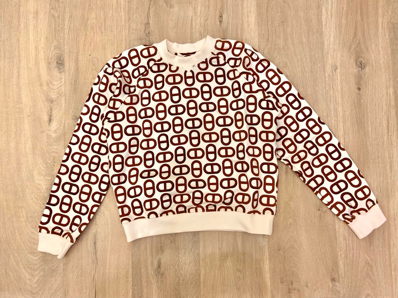 愛馬仕豬鼻印花長袖衛衣（近全新）-1