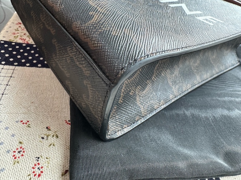 標誌印花及CELINE印花牛皮革迷你型直式CABAS手袋 黃褐色-4