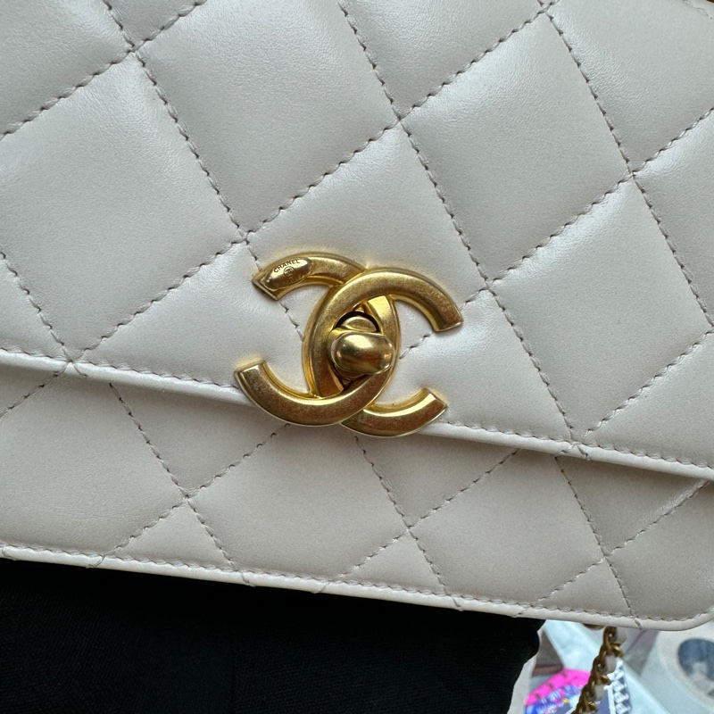 Chanel 白金 seasonal 雙金珠24c 晶片款 19cm 全套有單 單肩斜挎🤍-4