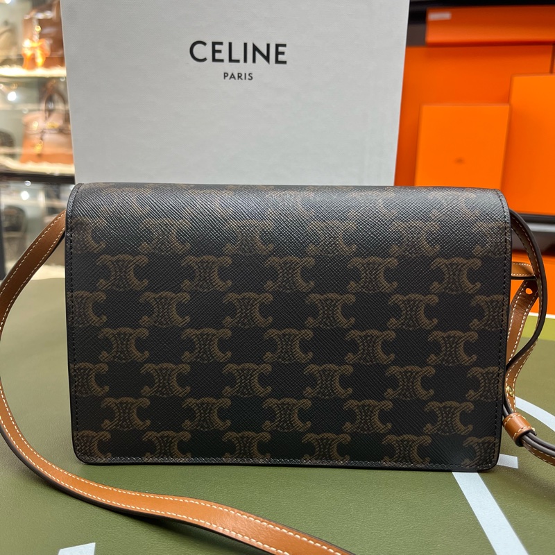 Celine 凱旋門老花 WOC 雙蓋 信封包2022年🤎-2
