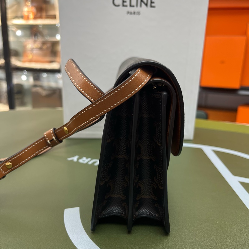 Celine 凱旋門老花 WOC 雙蓋 信封包2022年🤎-3
