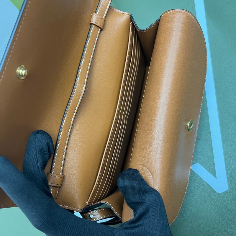 Celine 凱旋門老花 WOC 雙蓋 信封包2022年🤎-8