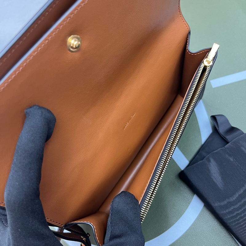 Celine 凱旋門老花 WOC 雙蓋 信封包2022年🤎-9