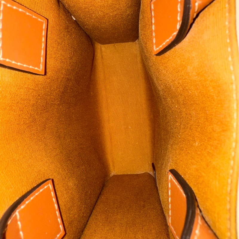 Celine TRIOMPHE帆布迷你型直式CABAS手袋 純白色-11