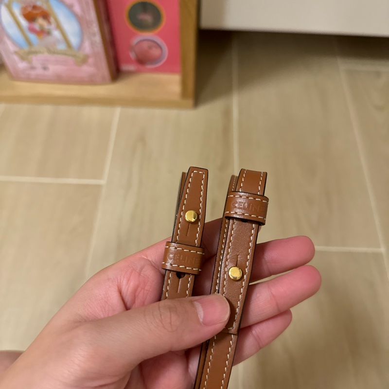 Celine TRIOMPHE帆布迷你型直式CABAS手袋 純白色-14