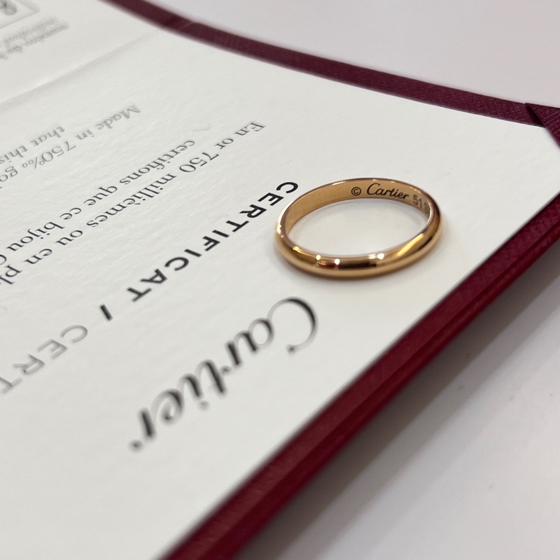 CARTIER 卡地亞1895系列 18K玫瑰金戒指 51碼（誠可議）-1