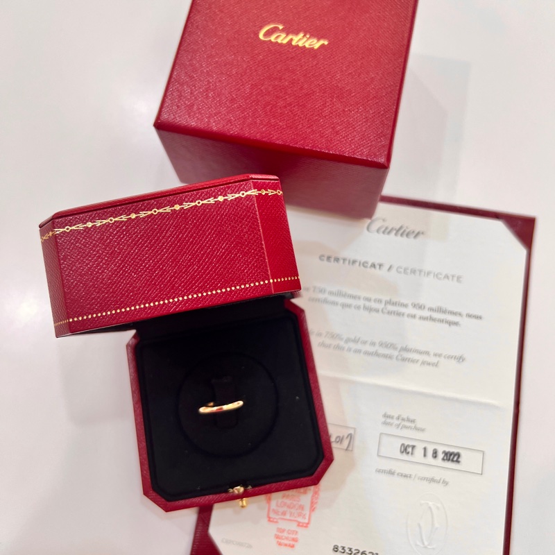CARTIER 卡地亞1895系列 18K玫瑰金戒指 51碼（誠可議）-2