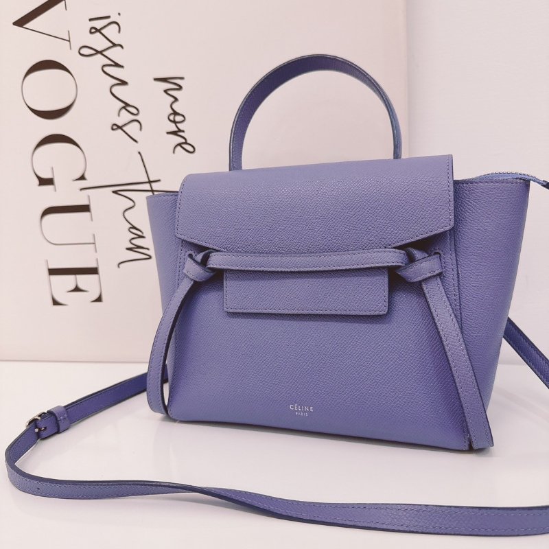 CELINE 粉霧紫NANO BELT 鯰魚包-0