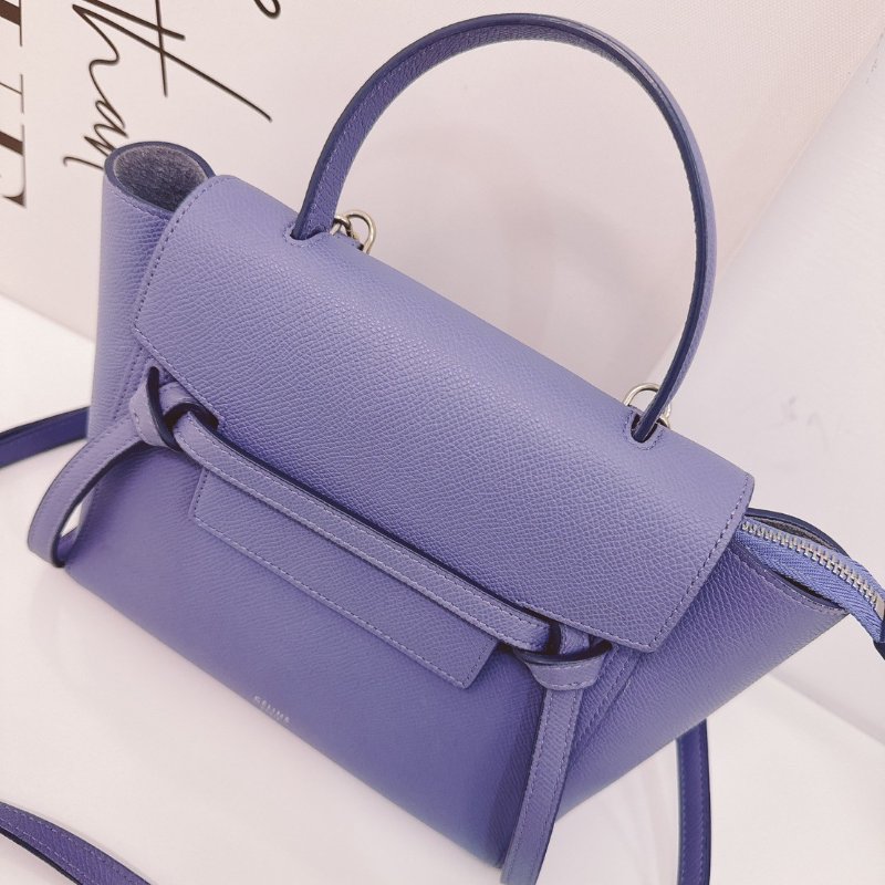 CELINE 粉霧紫NANO BELT 鯰魚包-1