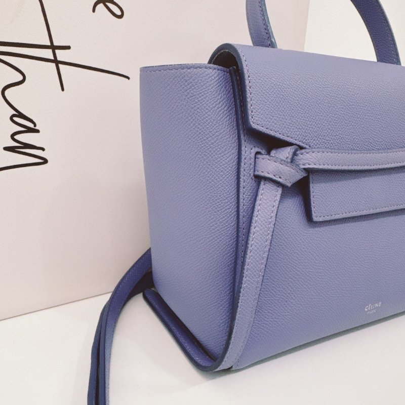 CELINE 粉霧紫NANO BELT 鯰魚包-2