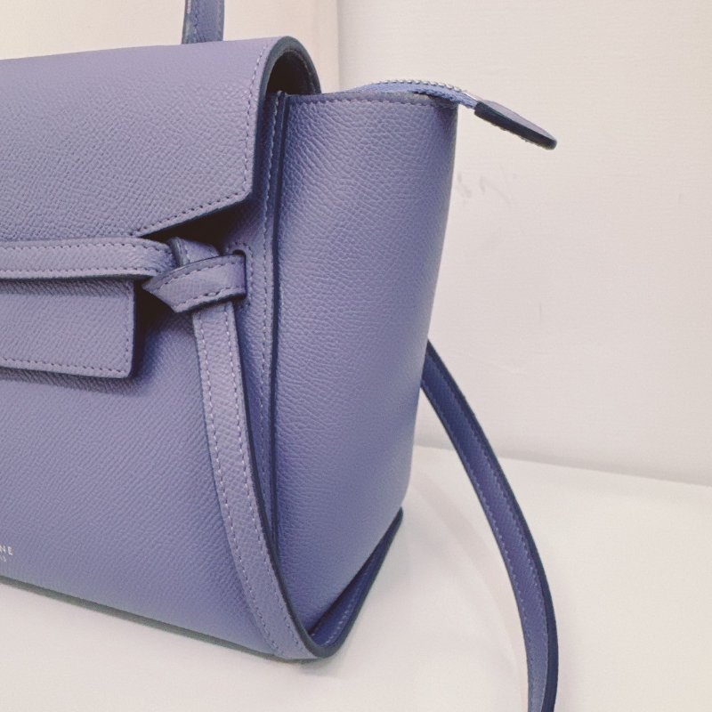 CELINE 粉霧紫NANO BELT 鯰魚包-3