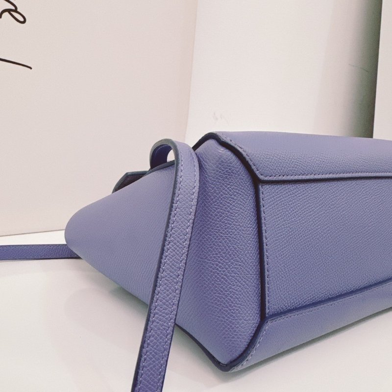CELINE 粉霧紫NANO BELT 鯰魚包-5