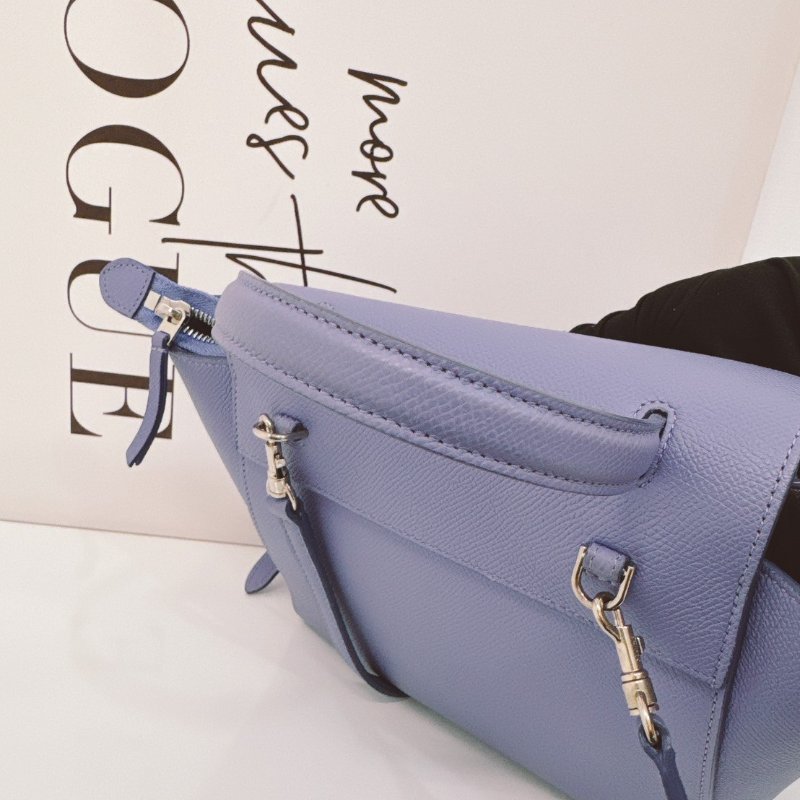 CELINE 粉霧紫NANO BELT 鯰魚包-11