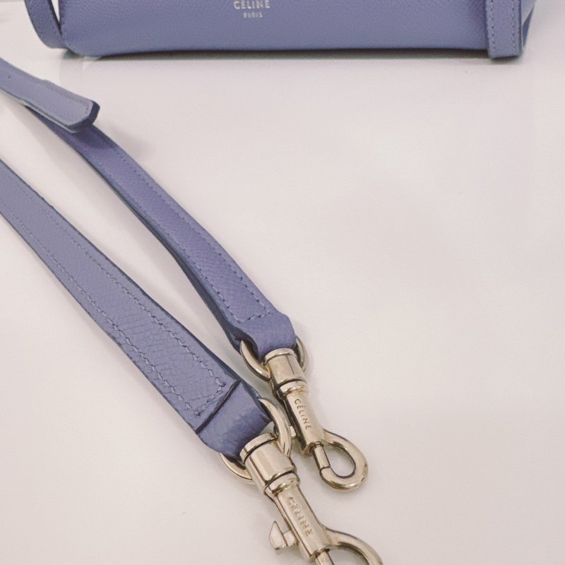CELINE 粉霧紫NANO BELT 鯰魚包-12