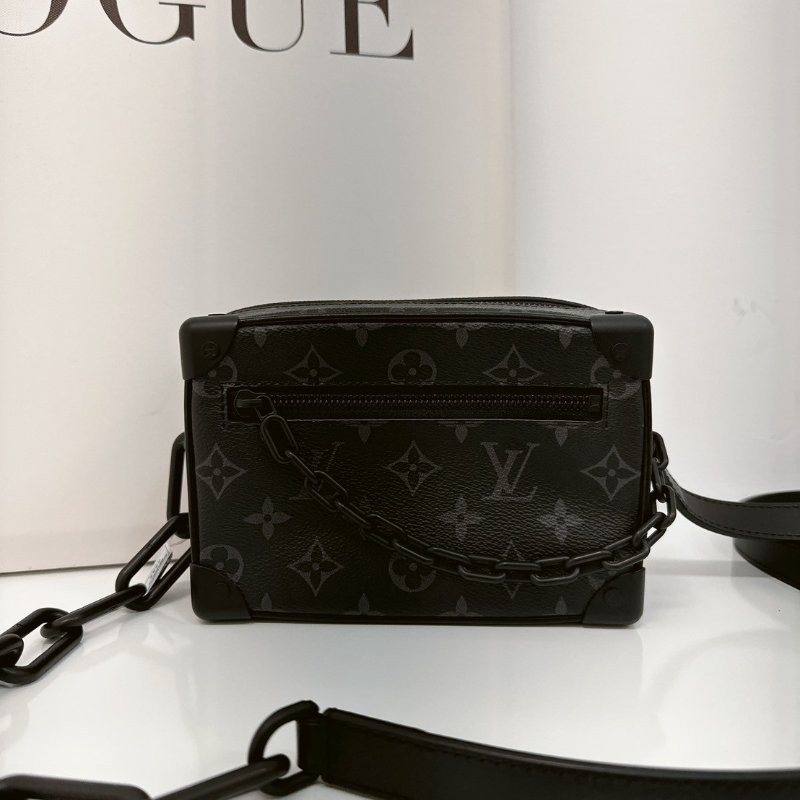 Louis Vuitton Mini Soft Trunk 經典帆布印花拉鍊肩背方包 M44735-0