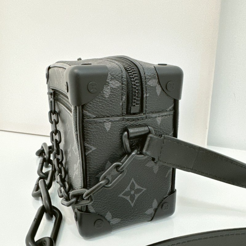 Louis Vuitton Mini Soft Trunk 經典帆布印花拉鍊肩背方包 M44735-5