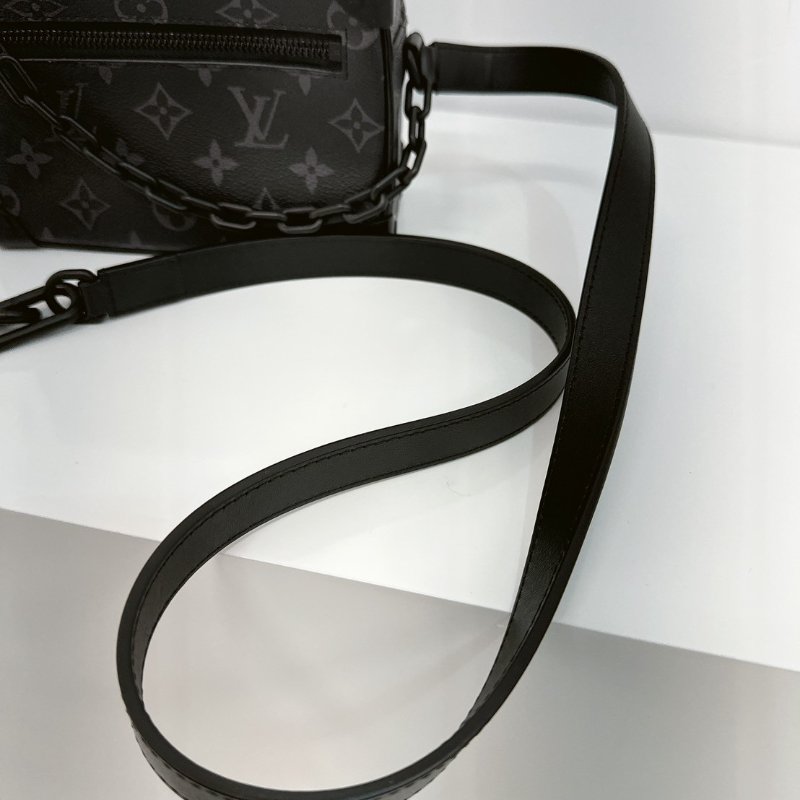 Louis Vuitton Mini Soft Trunk 經典帆布印花拉鍊肩背方包 M44735-8