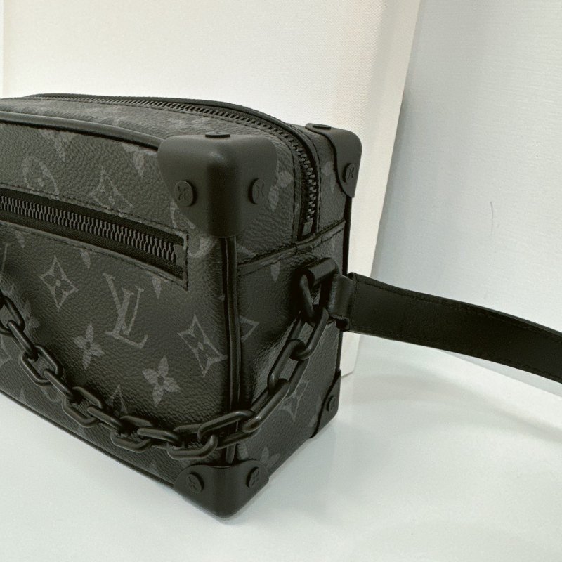 Louis Vuitton Mini Soft Trunk 經典帆布印花拉鍊肩背方包 M44735-3