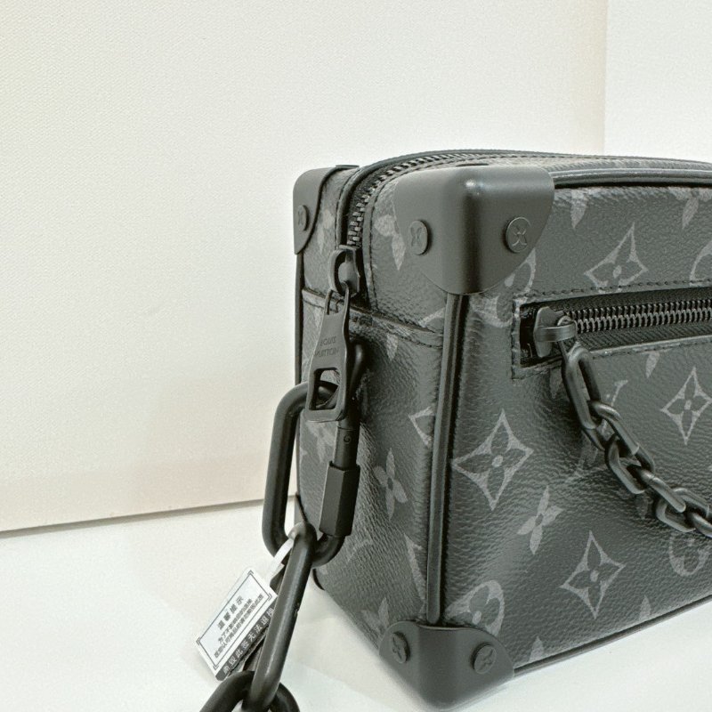 Louis Vuitton Mini Soft Trunk 經典帆布印花拉鍊肩背方包 M44735-2