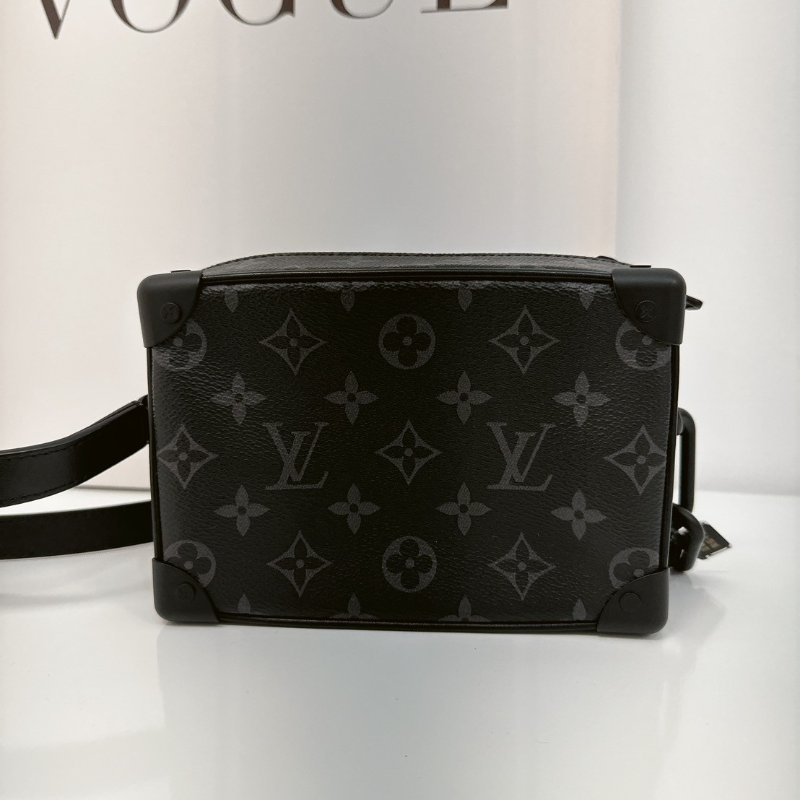 Louis Vuitton Mini Soft Trunk 經典帆布印花拉鍊肩背方包 M44735-10